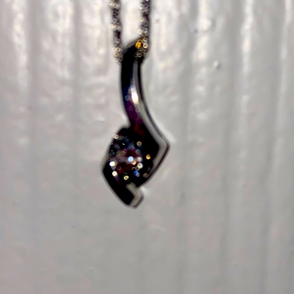 Sirena Diamond Solitaire Necklace White Gold 1/4